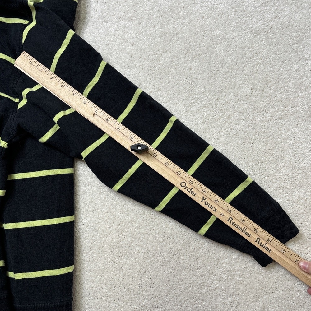 Siegfried & Company Striped Full Zip Hoodie Sweatshirt Men's Large Black Green - Picture 4 of 8